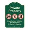 Signmission Designer Series-Private Property Unauthorized Vehicles Towed No Cars, 24" x 18", G-1824-9914 A-DES-G-1824-9914 - alternate 1